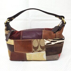 Coach Legacy Y2K holiday Patchwork Shoulder Demi Bag Mini Suede